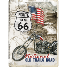 Retro tabuľka Route 66 Old Trails Road 30x40cm